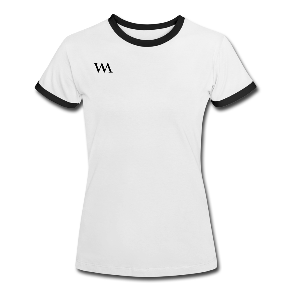 Women's Ringer T-Shirt - white/black