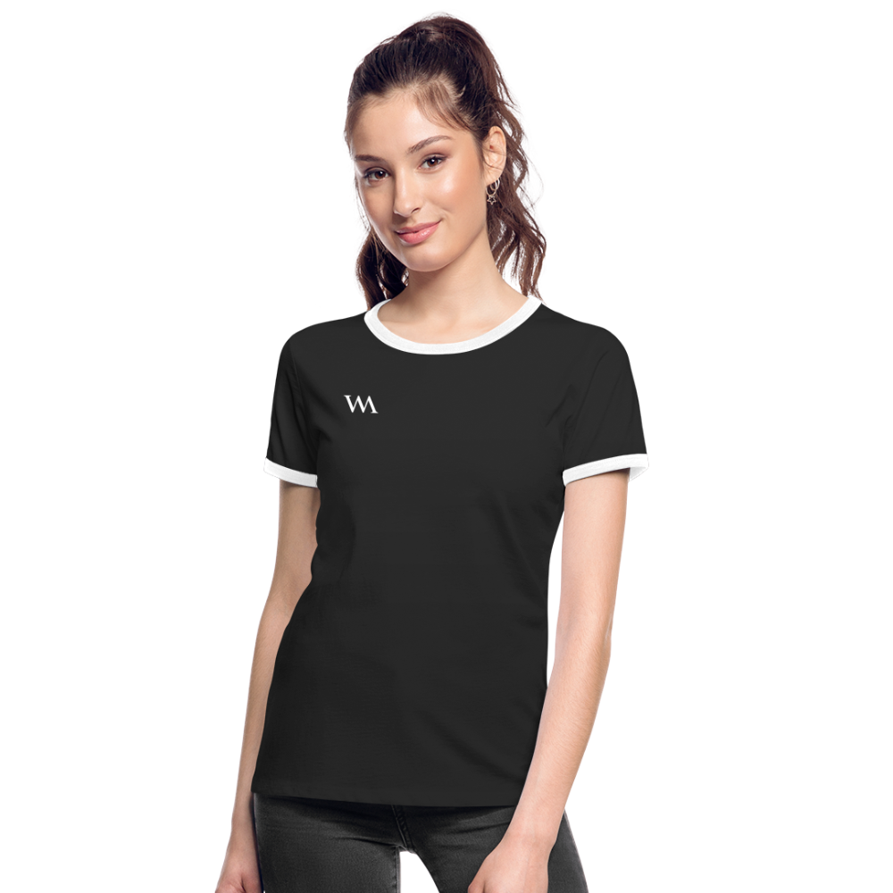 Women's Ringer T-Shirt - black/white