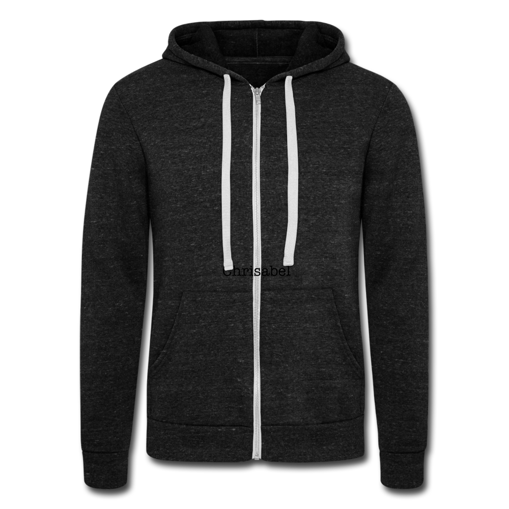 Unisex Tri-blend Hooded Jacket by Bella + Canvas - charcoal grey