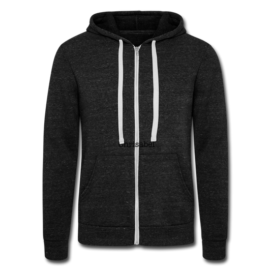 Unisex Tri-blend Hooded Jacket by Bella + Canvas - charcoal grey