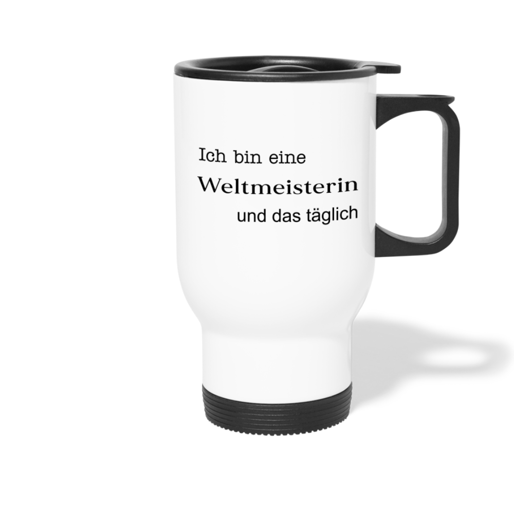 Weltmeisterin Thermo Becher - weiß